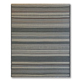 Heritage Tribal Black White Geometric Striped Woven Rug