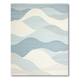 Layered Blue Waves Abstract Blue and Teal Area Rug