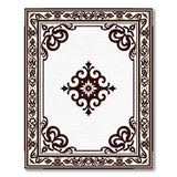 Beige and Neutral Ornate Traditional Persian Border Area Rug