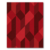 Bold Red Geometric Prism Area Rug