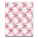 Pink Button-Flower Floral Area Rug