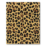 Golden Leopard Print Tufted Area Rug