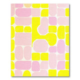 Vibrant Pixelated Pink Yellow Geometric Area Rug