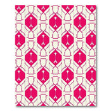 Pink Geometric Diamond Lattice Area Rug