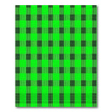 Rustic Farmhouse Vibrant Green Black Checkered Area Rug