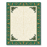 Traditional Persian Ornate Emerald Green Gold Border Area Rug