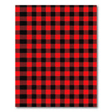 Rustic Farmhouse Plaid Classic Red Black Buffalo Plaid Area Rug