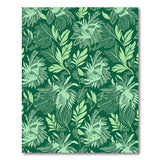 Lush Emerald Green Leafy Floral Area Rug
