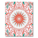 Ornate Red Starburst Floral Persian Area Rug