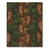Footprint Path Pine Forest Area Rug