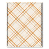 Cream Burnt Orange Plaid Area Rug