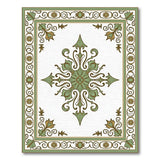 Ornate Green Medallion Floral Rug