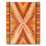 Orange Zigzag Southwestern Area Rug