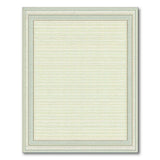 Teal Ornate Border Cream Area Rug