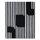 Bold Stripe Bold Black White Geometric Stripe Area Rug