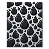 Black Ink Drop Splatter Area Rug