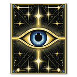 Golden All-Seeing Eye Area Rug - Mystic Black