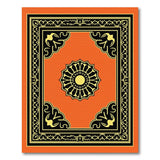 Vibrant Orange Persian Medallion Orange Area Rug