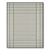 Black and White Black Grid Geometric Area Rug