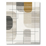 Beige and Neutral Geometric Modern Abstract Geometric Beige Neutral Area Rug