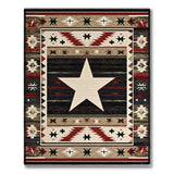 Southwestern White Star Area Rug