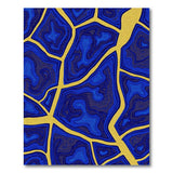 Deep Blue Agate Gold Vein Area Rug