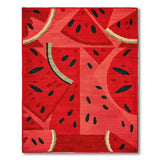 Bold Red Watermelon Slice Area Rug