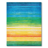 Geometric Modern Vibrant Horizontal Vibrant Multi-Color Horizontal Stripe Area Rug