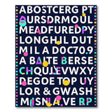 Vibrant Multi-Color Typographic Area Rug