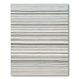 Bold Black White Striped Geometric Modern Rug