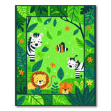 Playful Jungle Safari Kids Area Rug