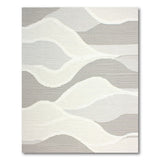 Modern Grey Wave Geometric Area Rug