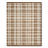 Brown Tan Plaid Rustic Area Rug