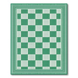 Green Gingham Checkered Geometric Modern Area Rug