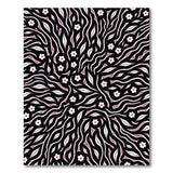 Abstract Pink Floral Wave Area Rug