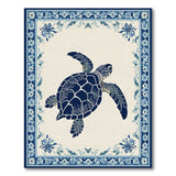 Navy Sea Turtle Coastal Area Rug