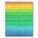 Rainbow Gradient Striped Area Rug