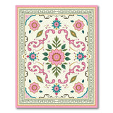 Exquisite Pink Floral Medallion Rug