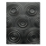 Ripple Circles Black White Area Rug
