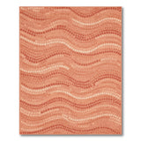 Orange Abstract Wave Dot Area Rug