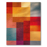 Vibrant Multi-Color Geometric Patchwork Area Rug