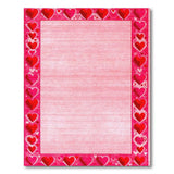 Pink Heart Border Area Rug