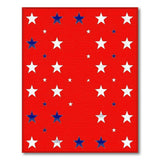 Patriotic Red Star Field Area Rug