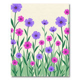 Purple Purple Cosmos Floral Area Rug