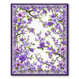 Purple Lavender Blossom Floral Area Rug