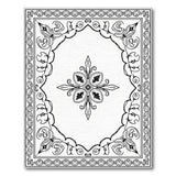 Ornate Black White Persian No. 9 Area Rug