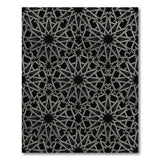 Geometric Grey Star Pattern Area Rug