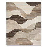 Wavy Beige Abstract No. 2 Area Rug
