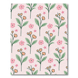 Playful Pink Flower Star Pattern Rug