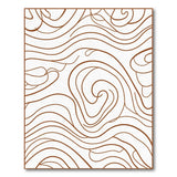 Swirling Waves Brown Abstract Area Rug